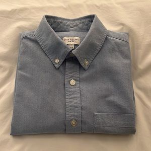 Club Monaco Long Sleeve Blue Oxford Shirt